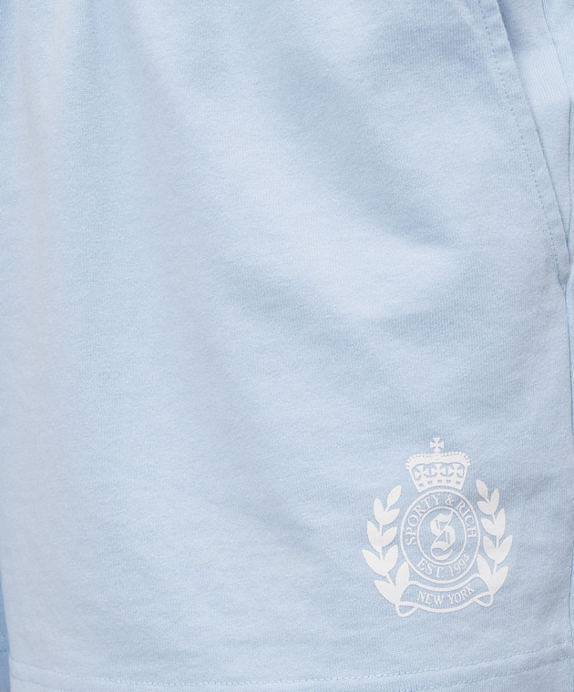 Sporty & Rich Блакитні шорти NY Crest Disco SH037710243BL90 зображення 5