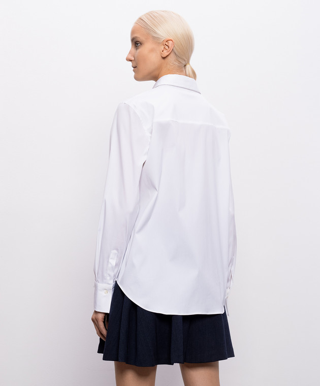 Brunello Cucinelli Біла сорочка з ланцюжком MP091MA606 зображення 4