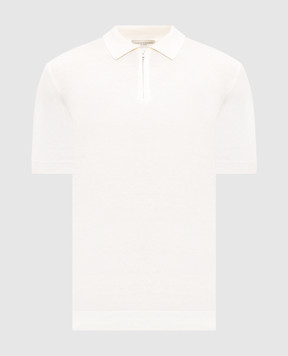 Cashmere&Whiskey Поло кольору айворі з шовком M54251031