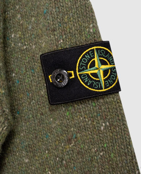Stone Island Детский зеленый свитер с шерстью L2S165100005S0M1914