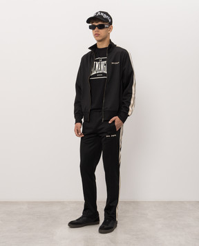 Palm Angels Черная футболка Vintage Box с принтом PAMAA003JR004
