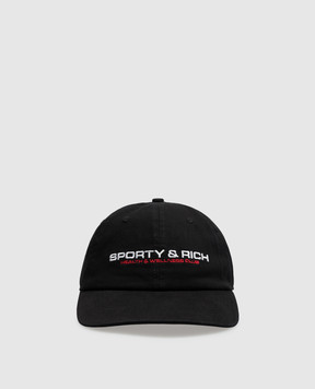 Sporty & Rich Черная кепка с вышивкой логотипа AC04082324BA01