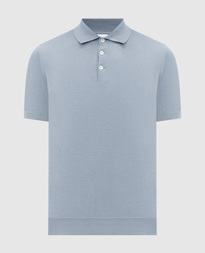 Brunello Cucinelli Поло блакитного кольору M29800125