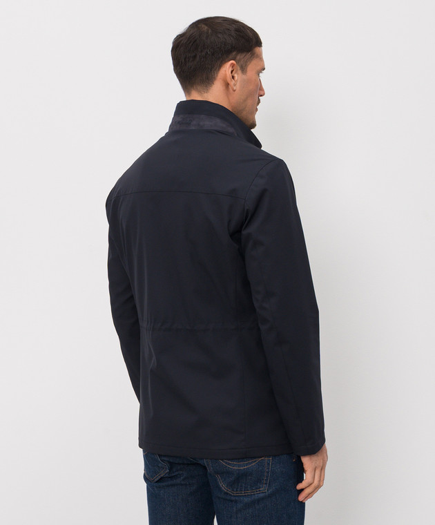 Enrico Mandelli Синяя куртка с вышивкой логотипа 3T551A6033 изображение 4