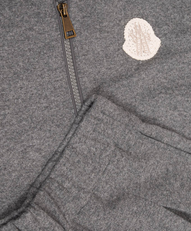 Moncler ENFANT Дитячий сірий костюм з вовною L29548M0000589B0Y зображення 3