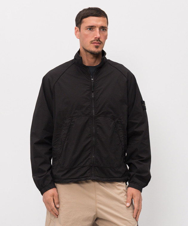 Stone Island Черная куртка с логотипом патча L1S156100044S0003 изображение 3