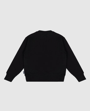 Palm Angels Дитячий чорний світшот з контрастним принтом PBBA012S26FLE004