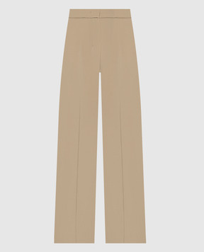 Max Mara Брюки цвета хаки PALANCA из шелка MXEPALANCA