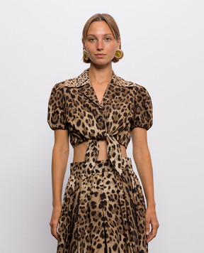 Dolce&Gabbana Топ в леопардовий принт F5T66THS5E3