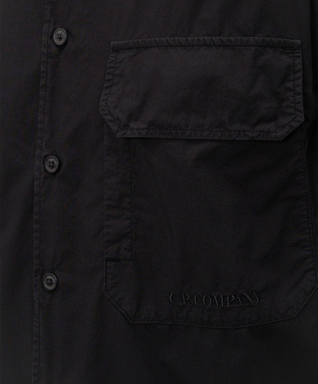 C.P. Company Черная рубашка с короткими рукавами MSH231A005328G изображение 5