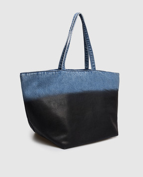 Alexander Wang Джинсова сумка-тоут Punch Tote з фактурним логотипом 20126T04T