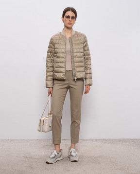 Peserico Пуховая куртка цвета хаки с цепочкой A241132200G