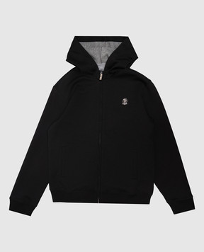 Brunello Cucinelli Дитяча чорна спортивна куртка BM831E517B