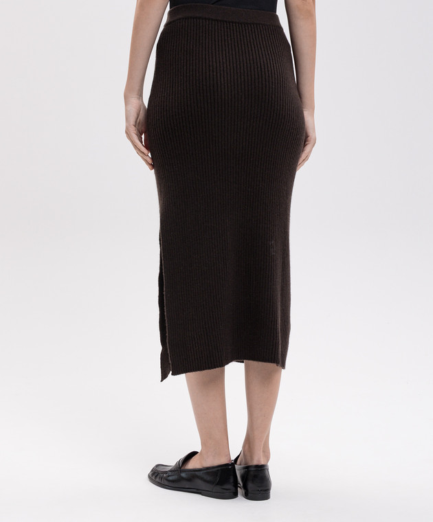 Allude Коричнева спідниця з вовни та кашеміру 26517081 зображення 4