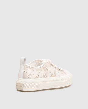 AMIRI Бежеві кеди STARS COURT з візерунком монограми AWSNSN1001