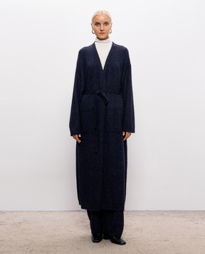 Fabiana Filippi Синий удлиненный кардиган с шерстью MAD216F088M258