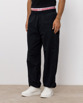 Versace Черные джоггеры с брендовым узором 10259381A18675