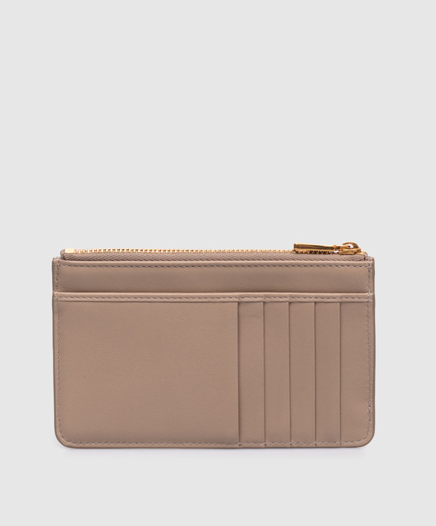 Dolce&Gabbana Коричневий шкіряний картхолдер з металевою пластиною BI1261A9S25 зображення 2