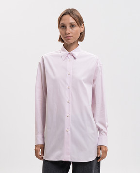 Jil Sander Розовая рубашка с вышивкой монограммы J02DL0319J45342