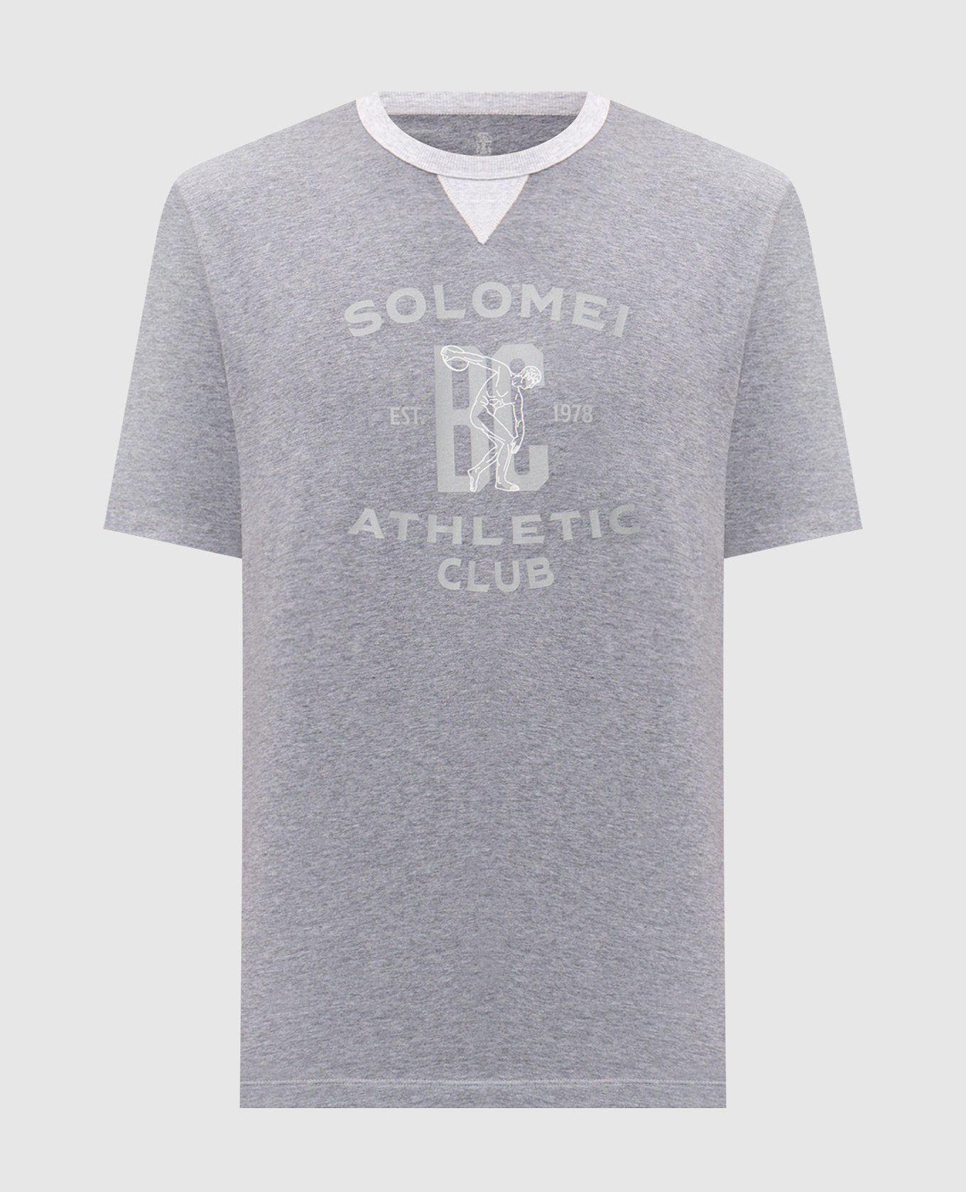 

Серая футболка с брендовым принтом, Серый, Футболки