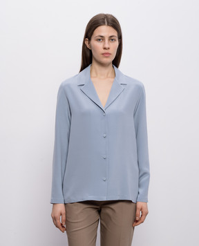 Max Mara Синя блуза із шовком MXPAEDO