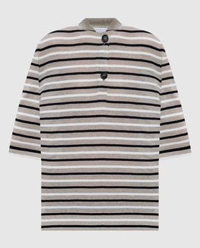 Brunello Cucinelli Бежеве поло з льоном M1T272305