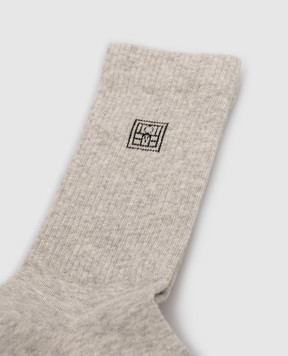 Toteme Набор серых носков с монограммой 261WSG1579YA0264