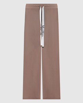 Max Mara Бежеві спортивні штани BALI з логотипом SMMBALI