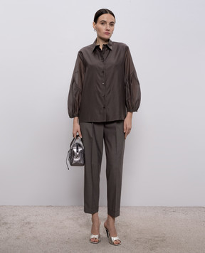 Peserico Сірі штани з відворотами A0458701941