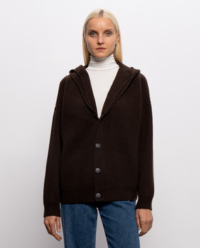 Dondup Коричневый кардиган из шерсти DT459M01029D002