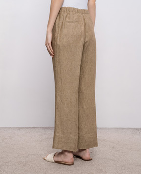 Herno Коричневі штани з льону PT000219D17105Z