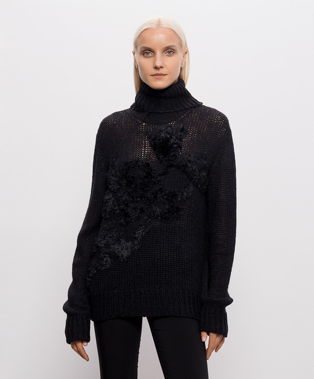 Ann Demeulemeester Черный свитер Fransina с шерстью альпаки B0014337KN092 изображение 3