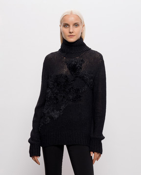 Ann Demeulemeester Черный свитер Fransina с шерстью альпаки B0014337KN092