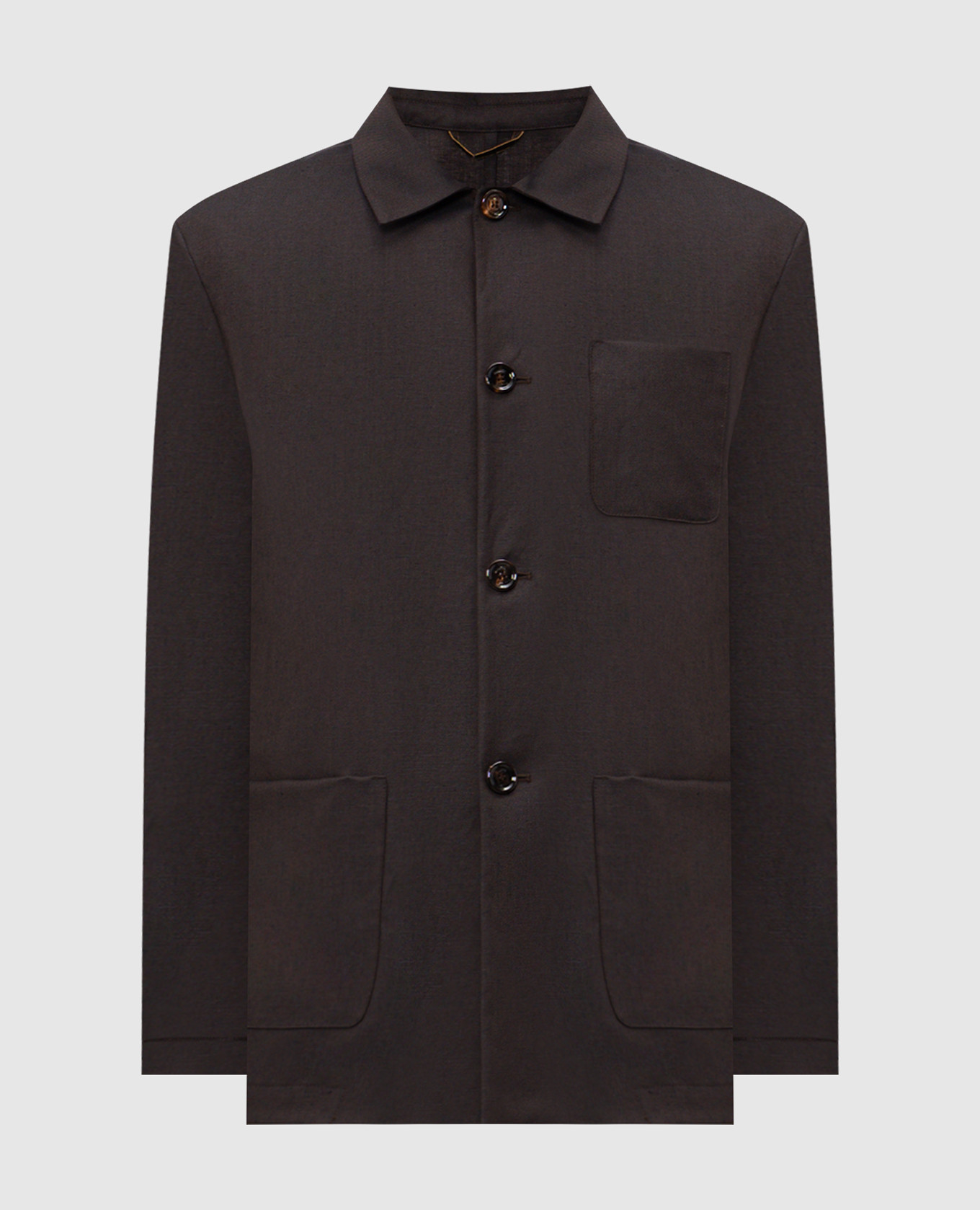 

Коричневая куртка Keaton из шерсти и льна, Коричневый, Куртки