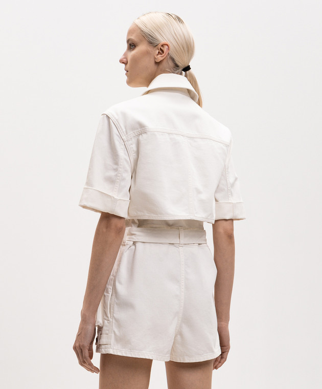 Balmain Джинсовый комбинезон цвета айвори HF1PU040DG14 изображение 4