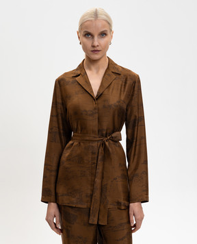 Max Mara Коричнева блуза BITURO із шовку MSTABITURO