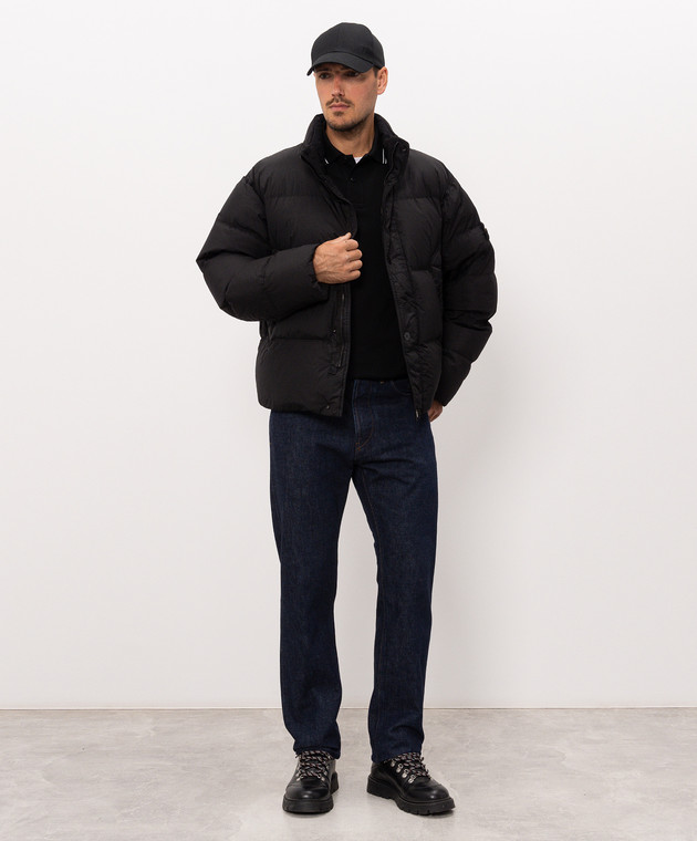 Stone Island Чорне поло з нашивкою логотипа L2S152200012S0018 зображення 2