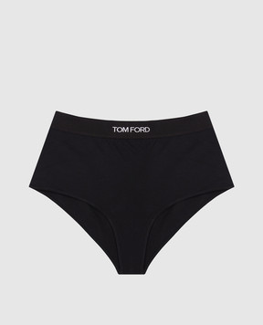 Tom Ford Черные трусики с высокой посадкой с узором логотипа KNJ008JEX011
