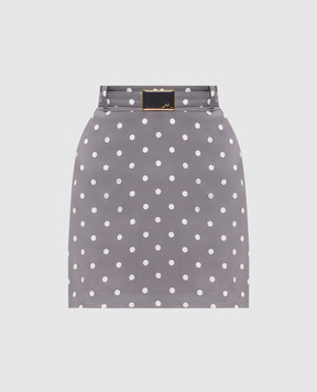 Rowen Rose Сіра спідниця міні в горох SKRRR463V2