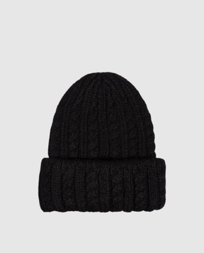 Moncler Черная шапка с шерстью альпаки L20933B00031N0403