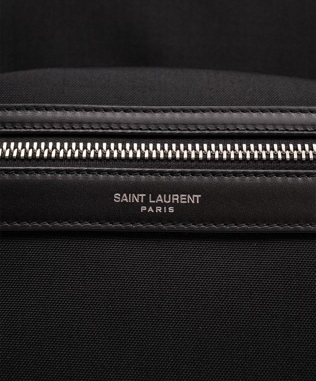 Saint Laurent Черный рюкзак с принтом логотипа 534967FAEYY изображение 4