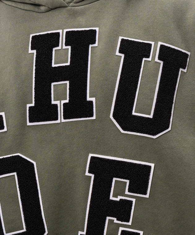 Rhude худи цвета хаки с фактурным логотипом RHPF26HO12012 изображение 5