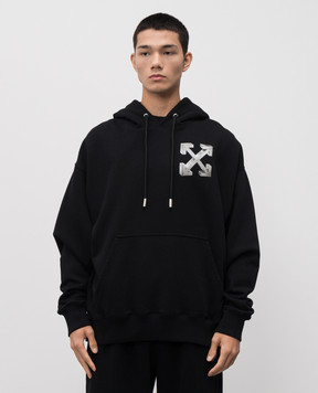 Off-White Чорне худі Metal Off 44MBB085F5F00N