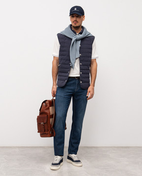 Brunello Cucinelli Синие джинсы с логотип патч ME645D3210