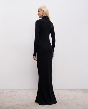 Thierry Mugler Чорна сукня максі з вовною 26P1RO18156029