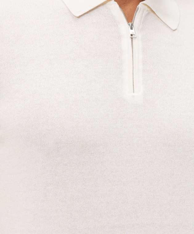 Cashmere&Whiskey Поло кольору айворі з шовком M54251031 зображення 5