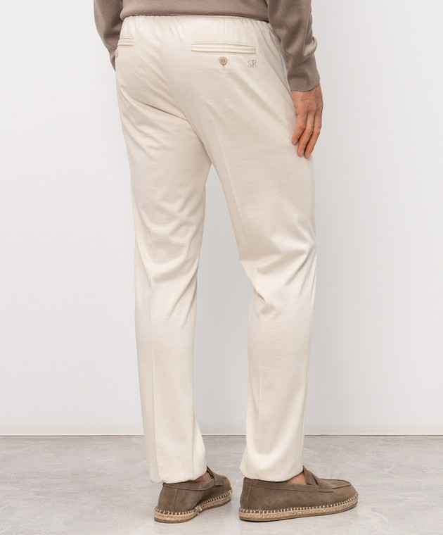 Stefano Ricci Бежевые брюки из шерсти M1T6100160MA0033 изображение 4