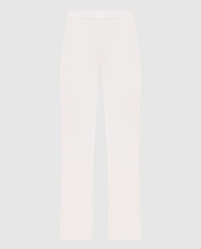 Twinset Штани кольору айворі в рубчик 262LI3EBB