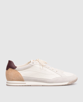 Brunello Cucinelli Кросівки кольору айворі зі шкіри оленя MZUKOKA348