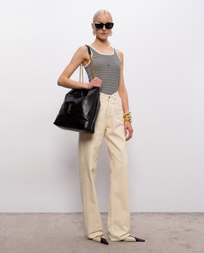 Saint Laurent Бежеві джинси з патчем 834135Y33WD